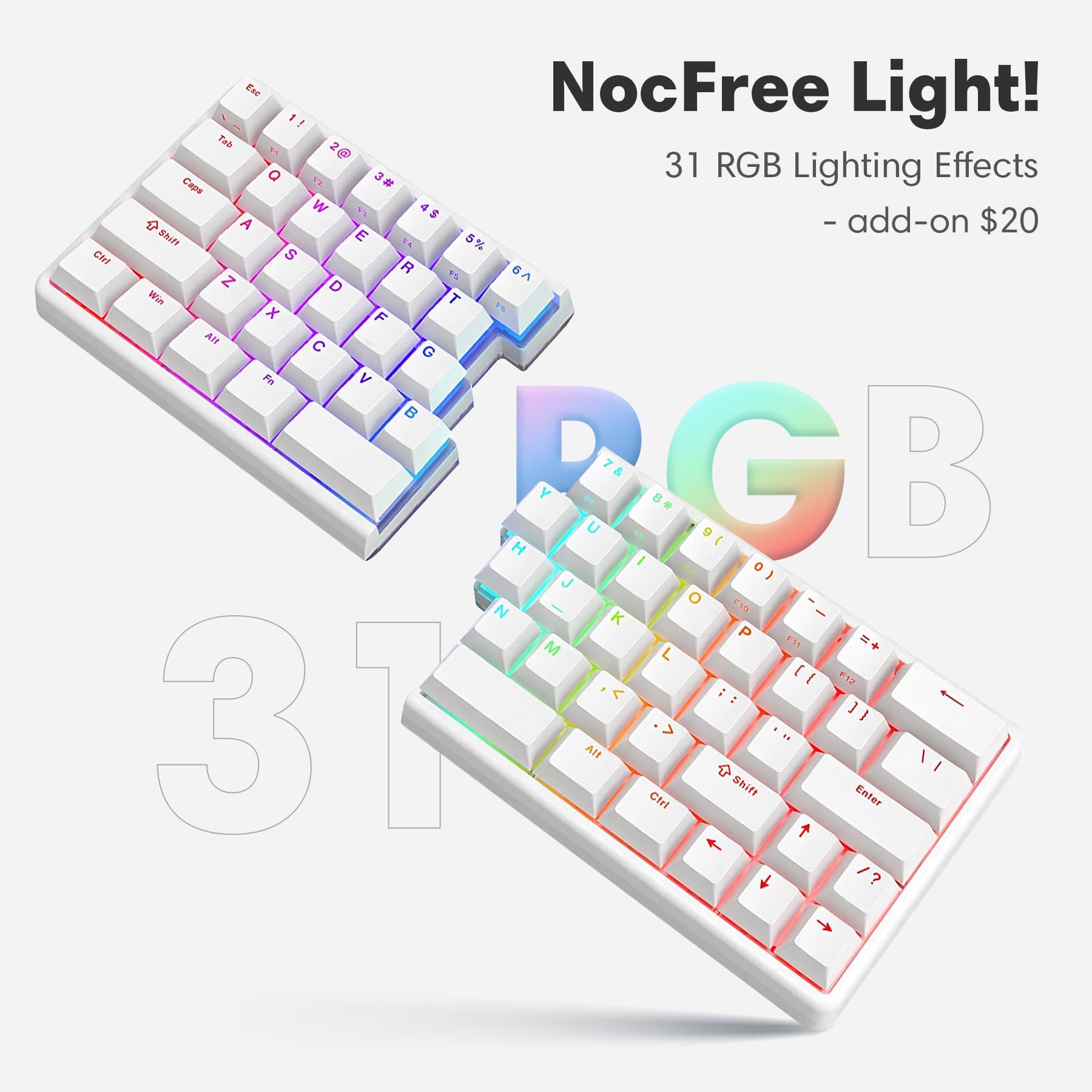 NocFree Lite Wireless Split Keyboard