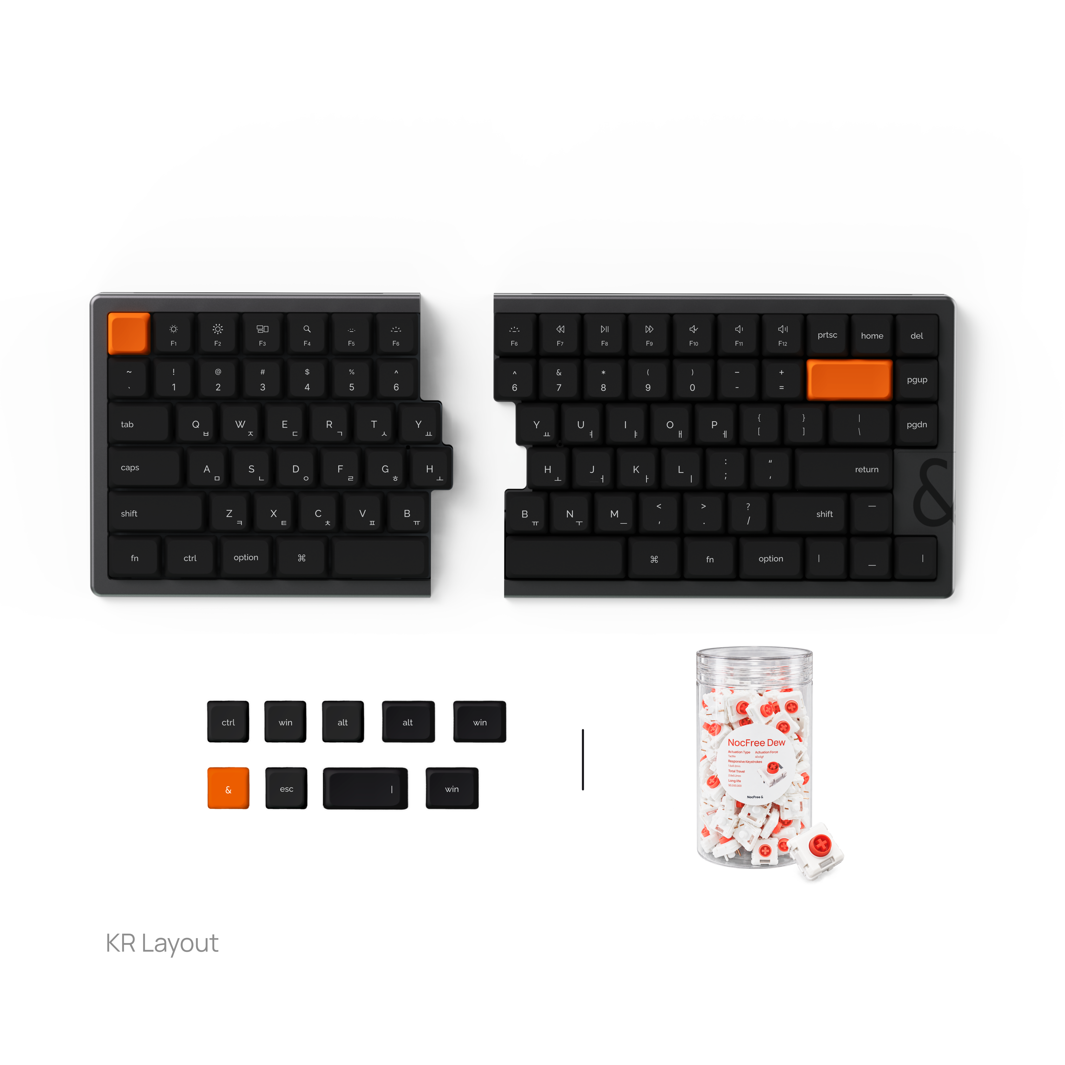 NocFree & Split Ergonomic Mechanical Keyboard – Wireless Bluetooth Keyboard (Pre-Order)