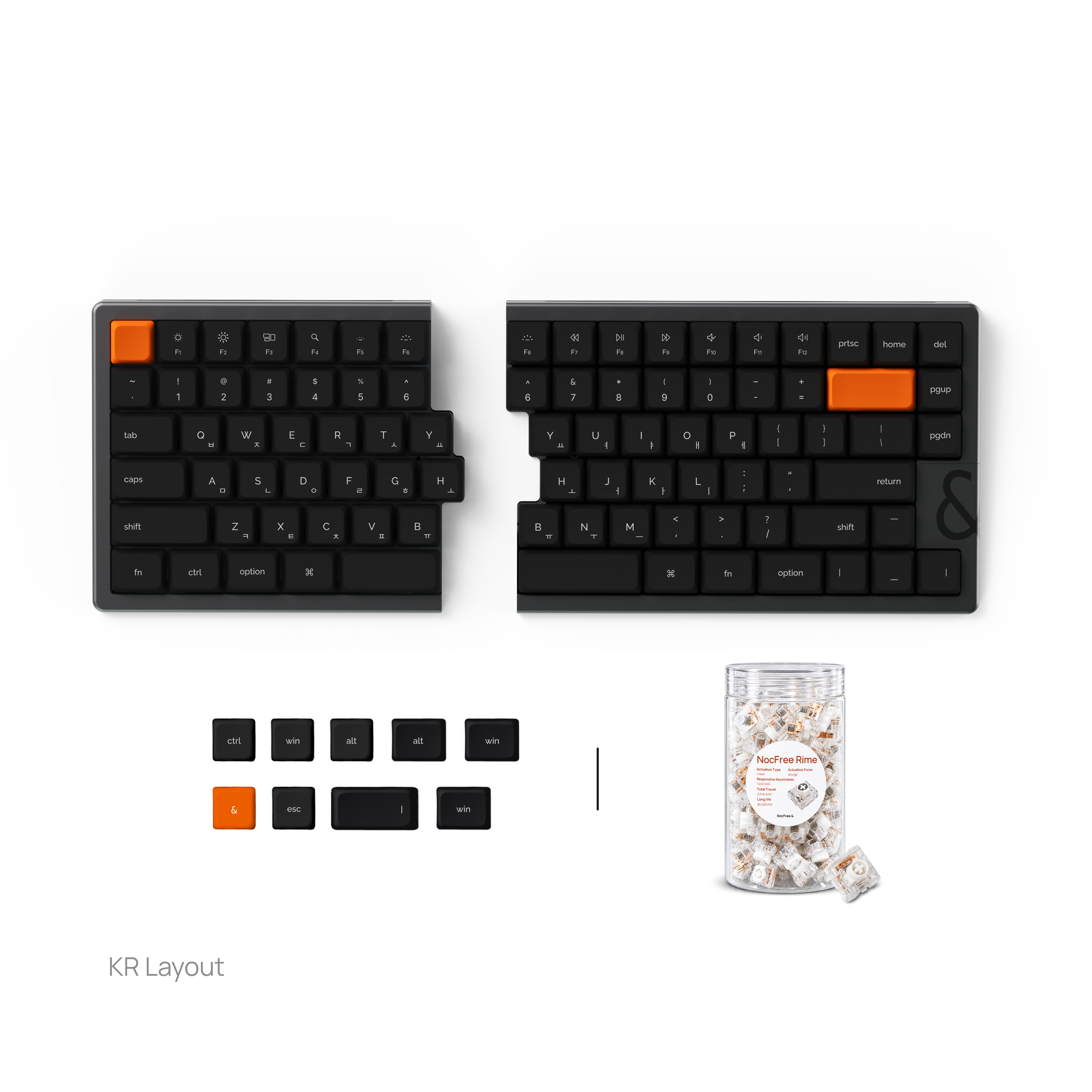 NocFree & Split Ergonomic Mechanical Keyboard – Wireless Bluetooth Keyboard (Pre-Order)