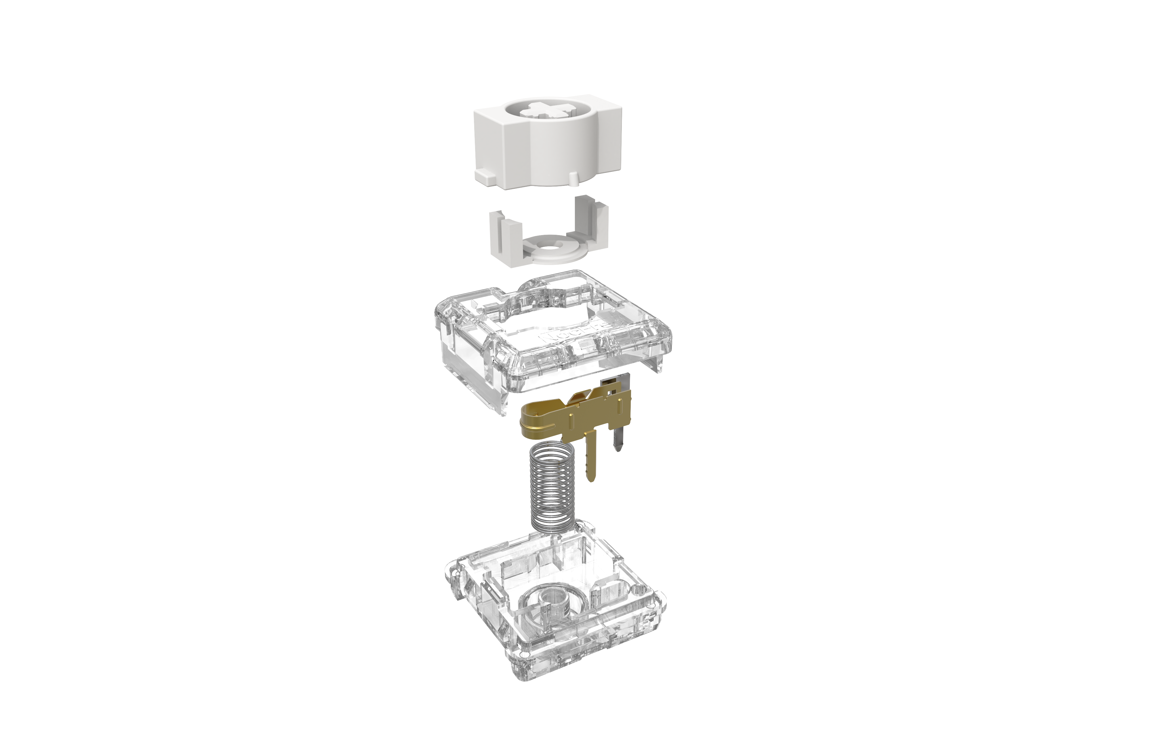 NocFree & Linear low-profile switch exploded view showing internal switch structure