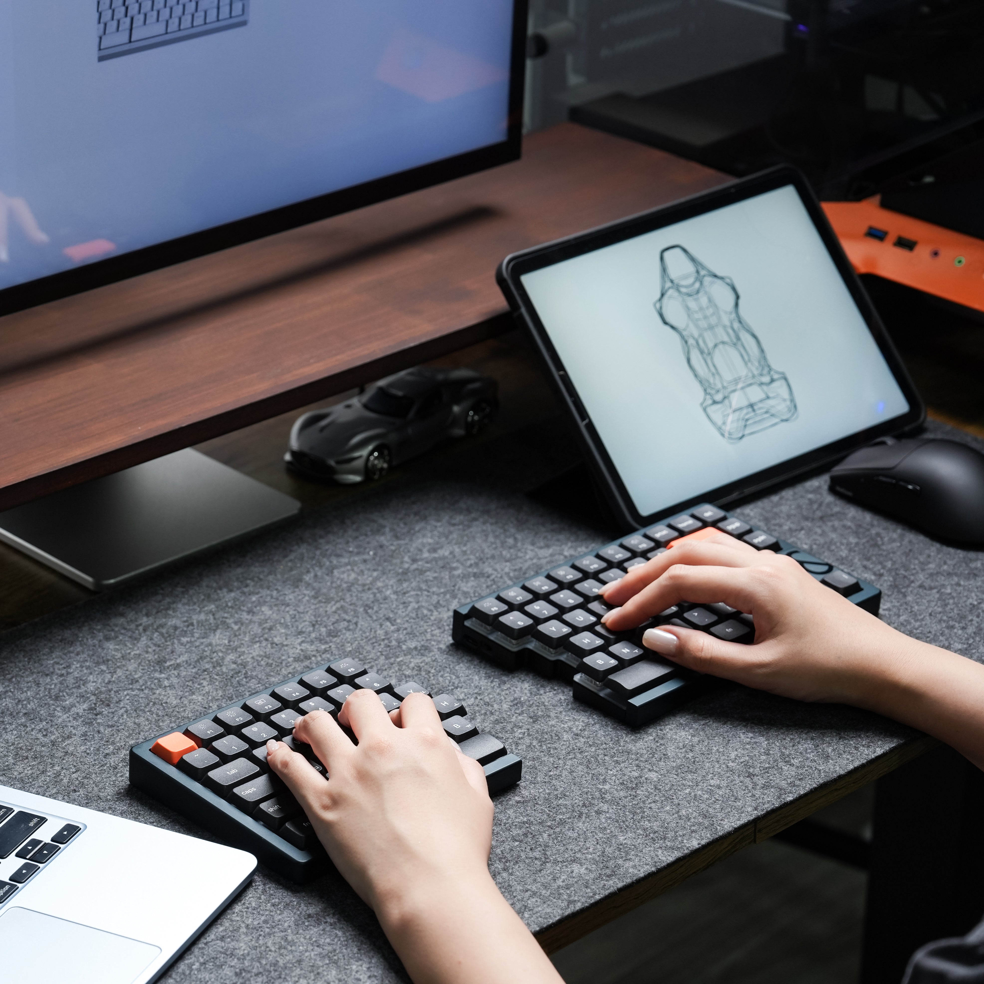NocFree & Split Ergonomic Mechanical Keyboard – Wireless Bluetooth Keyboard (Pre-Order)