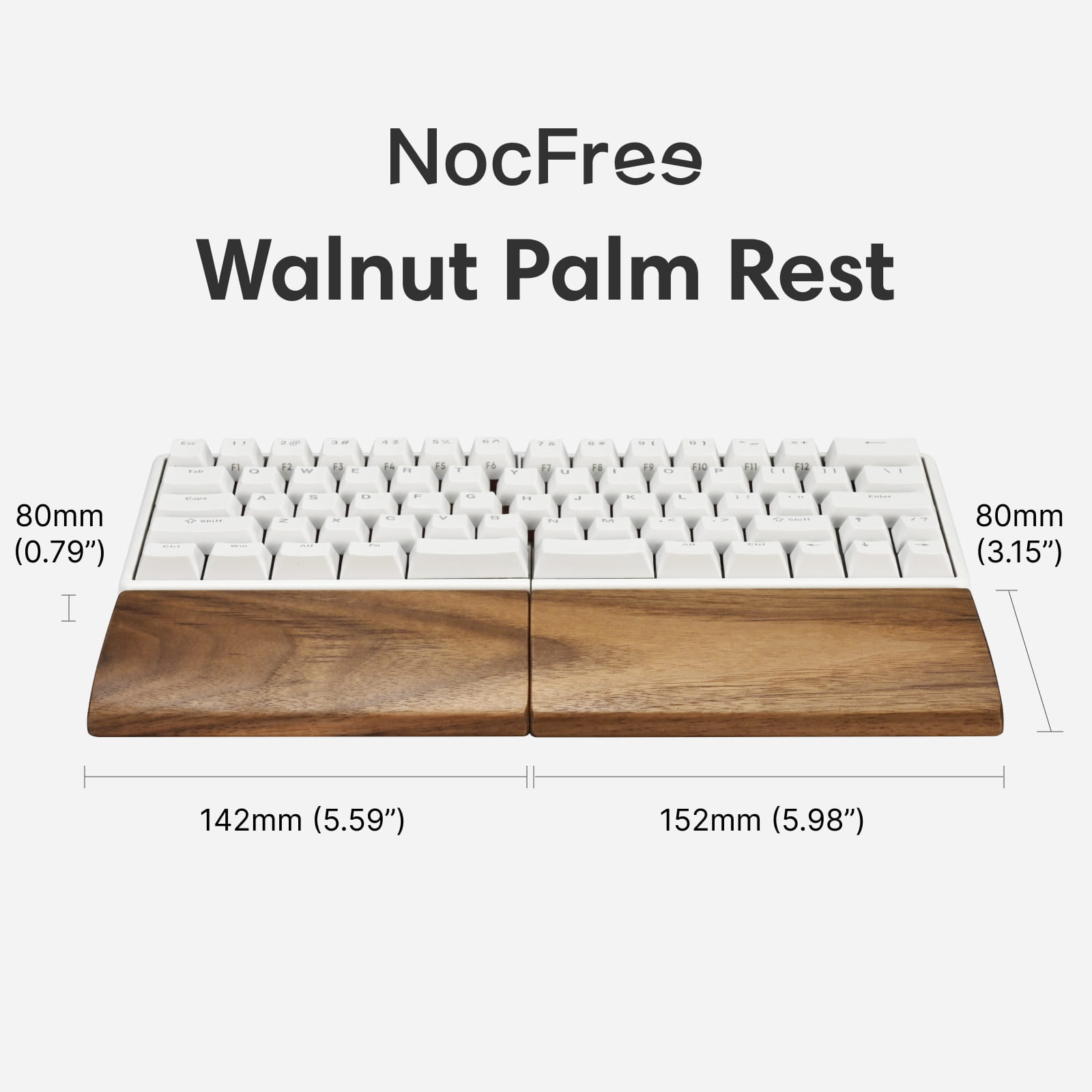 Walnut Palm Rest