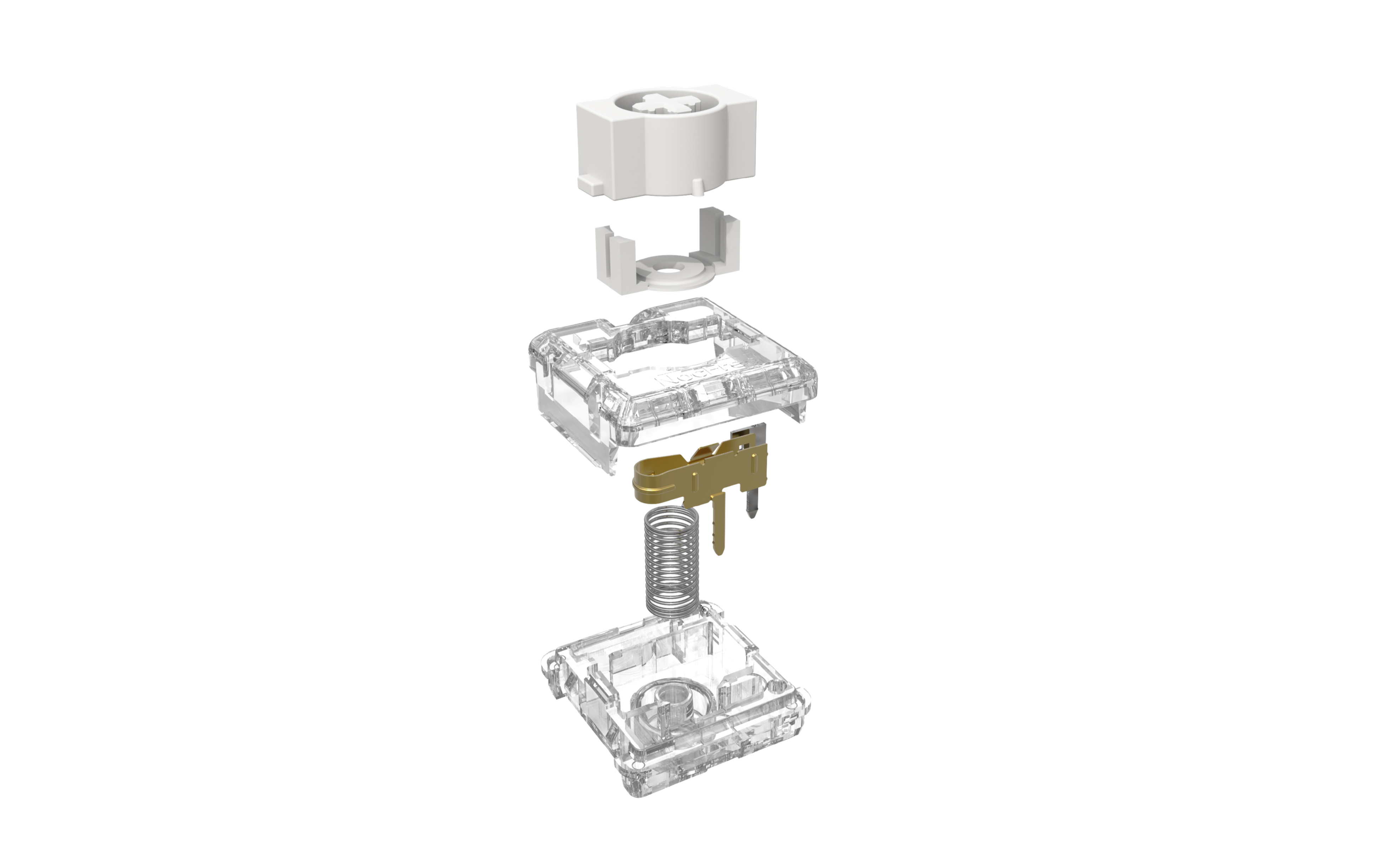 NocFree & Linear low-profile switch exploded view showing internal switch structure