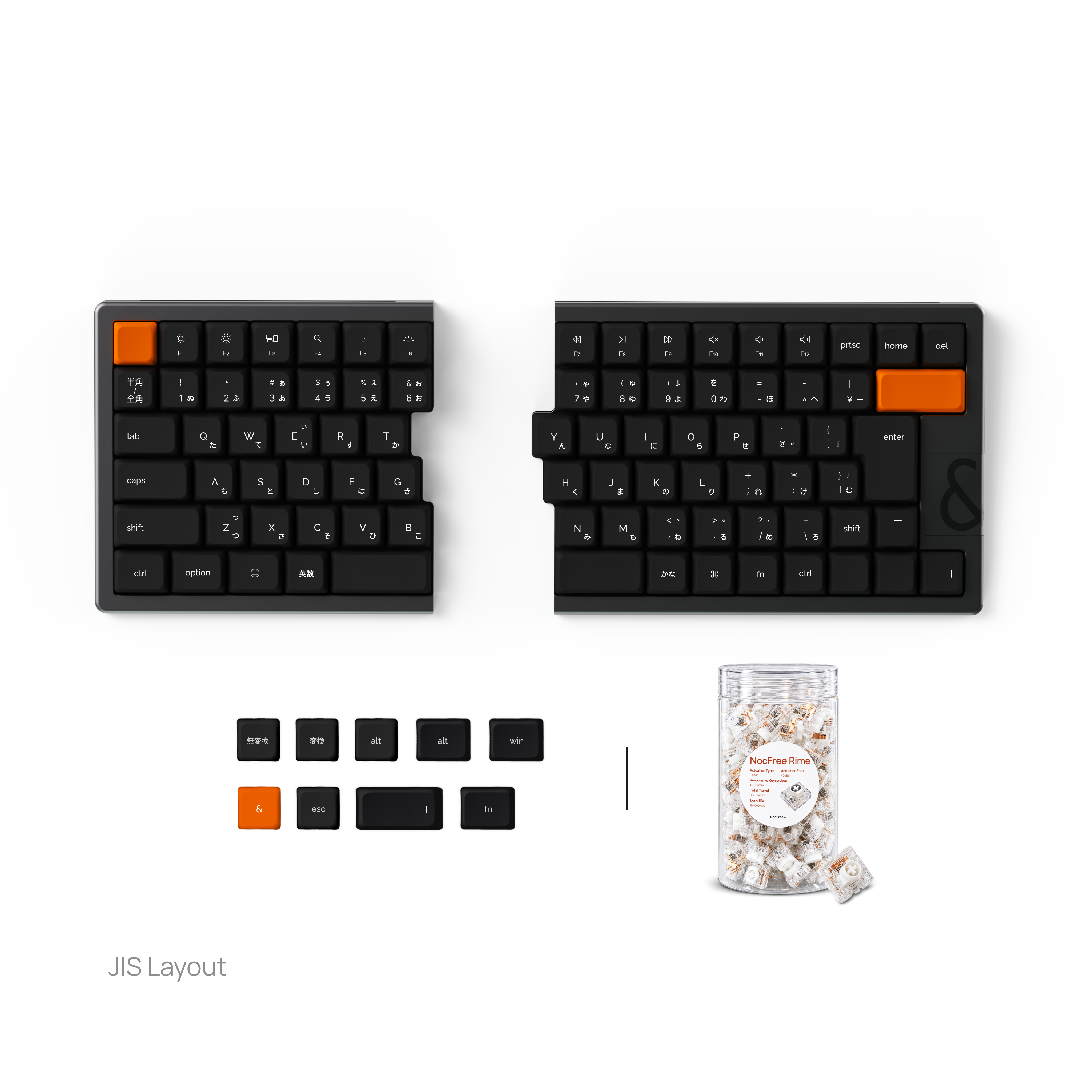 NocFree & Split Ergonomic Mechanical Keyboard – Wireless Bluetooth Keyboard (Pre-Order)