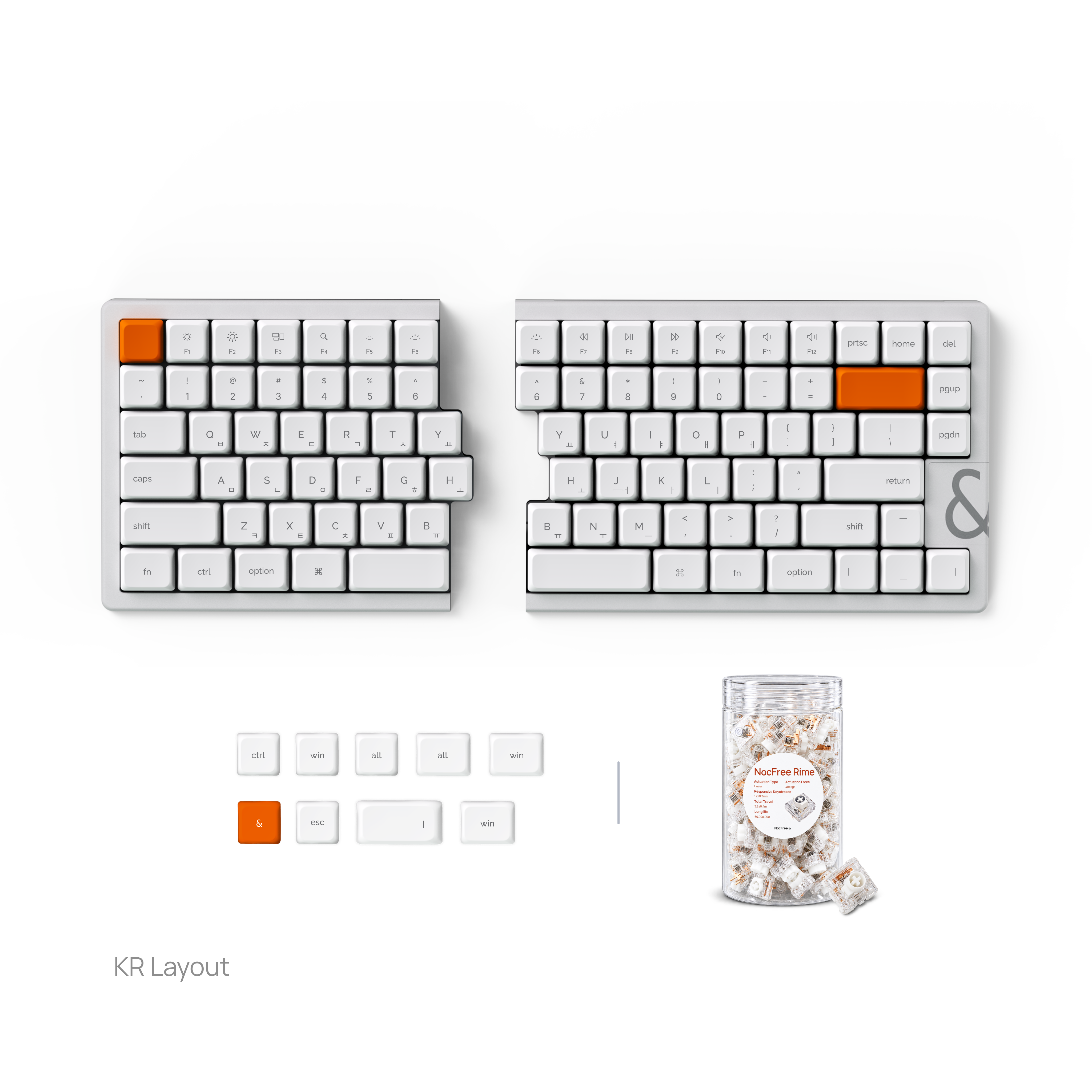NocFree & Split Ergonomic Mechanical Keyboard – Wireless Bluetooth Keyboard (Pre-Order)