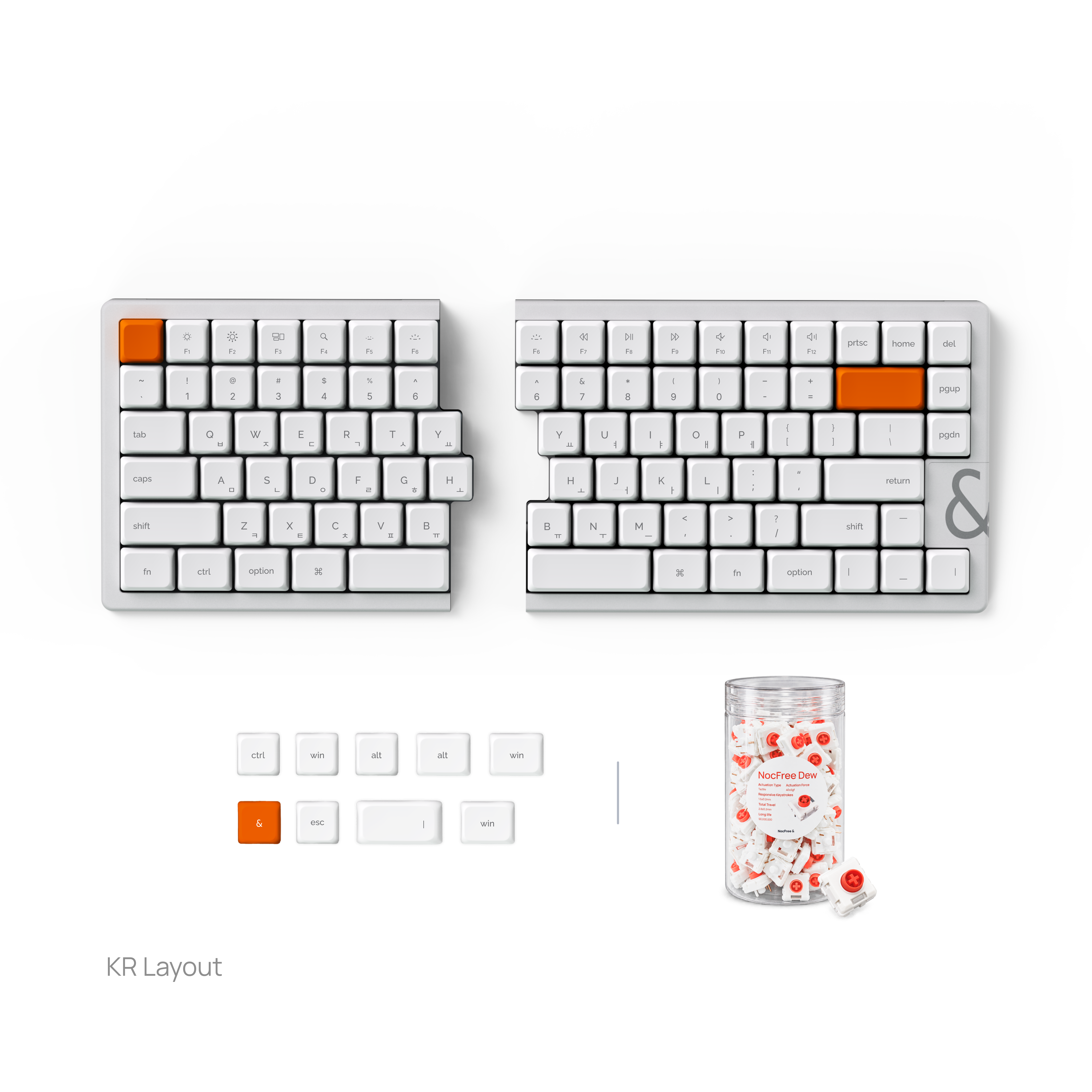 NocFree & Split Ergonomic Mechanical Keyboard – Wireless Bluetooth Keyboard (Pre-Order)